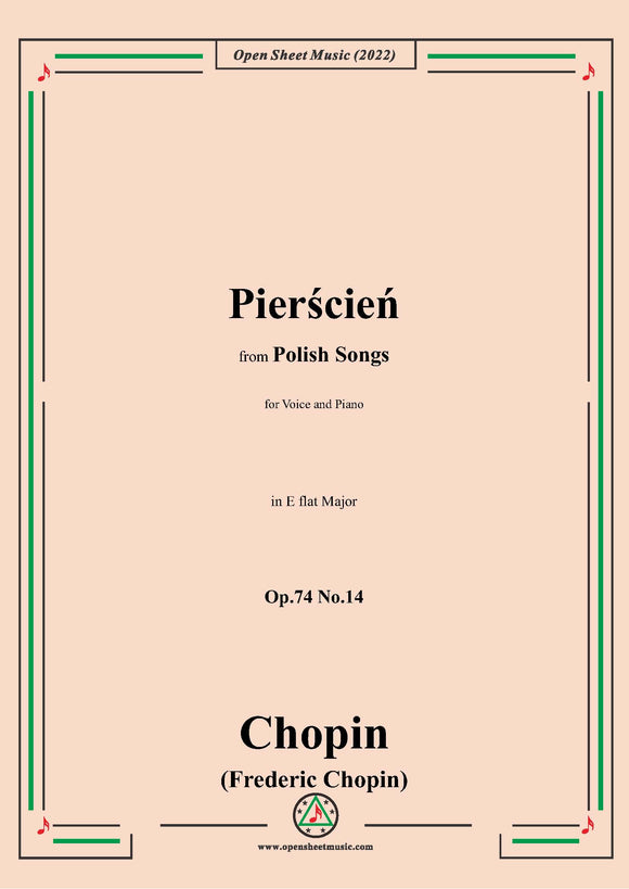 Chopin-Pierścień(Das Ringlein),in E flat Major,Op.74 No.14