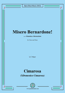 Cimarosa-Misero Bernardone!,from Giannina e Bernardone,for Voice and Piano