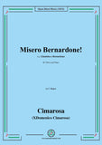 Cimarosa-Misero Bernardone!,from Giannina e Bernardone,for Voice and Piano