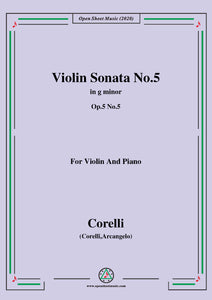 Corelli-Violin Sonata No.5 in g minor,Op.5 No.5