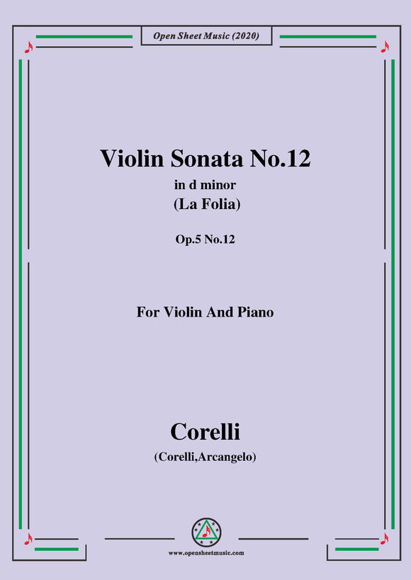 Corelli-Violin Sonata No.12,La Folia,in d minor,Op.5 No.12
