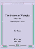 Czerny-The School of Velocity,Op.299 No.5,Molto allegro in C Major,for Piano