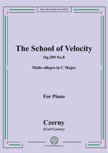 Czerny-The School of Velocity,Op.299 No.8,Molto allegro in C Major,for Piano