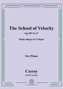 Czerny-The School of Velocity,Op.299 No.17,Molto allegro in F Major,for Piano