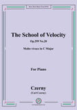 Czerny-The School of Velocity,Op.299 No.20,Molto vivace in C Major,for Piano