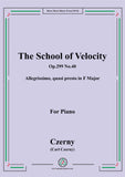 Czerny-The School of Velocity,Op.299 No.40,Allegrissimo, quasi presto in F Major,for Piano
