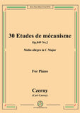 Czerny-30 Etudes de mécanisme,Op.849 No.2,Molto allegro in C Major,for Piano