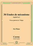Czerny-30 Etudes de mécanisme,Op.849 No.5,Vivace giocoso in C Major,for Piano