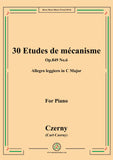 Czerny-30 Etudes de mécanisme,Op.849 No.6,Allegro leggiero in C Major,for Piano