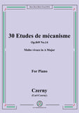 Czerny-30 Etudes de mécanisme,Op.849 No.14,Molto vivace in A Major,for Piano