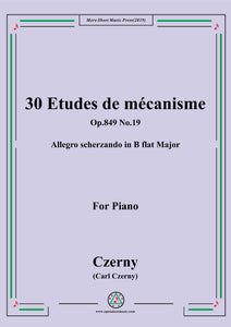 Czerny-30 Etudes de mécanisme,Op.849 No.19,Allegro scherzando in B flat Major,for Piano