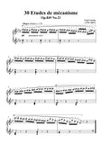 Czerny-30 Etudes de mécanisme,Op.849 No.21,Allegro vivace B flat Major,for Piano