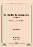 Czerny-30 Etudes de mécanisme,Op.849 No.25,Allegro en galop in D Major,for Piano