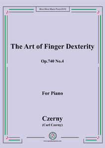 Czerny-The Art of Finger Dexterity,Op.740 No.4,for Piano