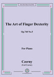 Czerny-The Art of Finger Dexterity,Op.740 No.5,for Piano
