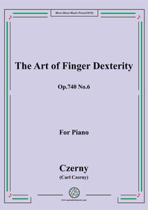 Czerny-The Art of Finger Dexterity,Op.740 No.6,for Piano