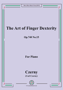 Czerny-The Art of Finger Dexterity,Op.740 No.15,for Piano