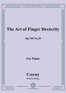 Czerny-The Art of Finger Dexterity,Op.740 No.20,for Piano