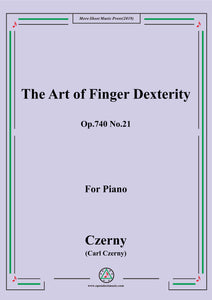 Czerny-The Art of Finger Dexterity,Op.740 No.21,for Piano