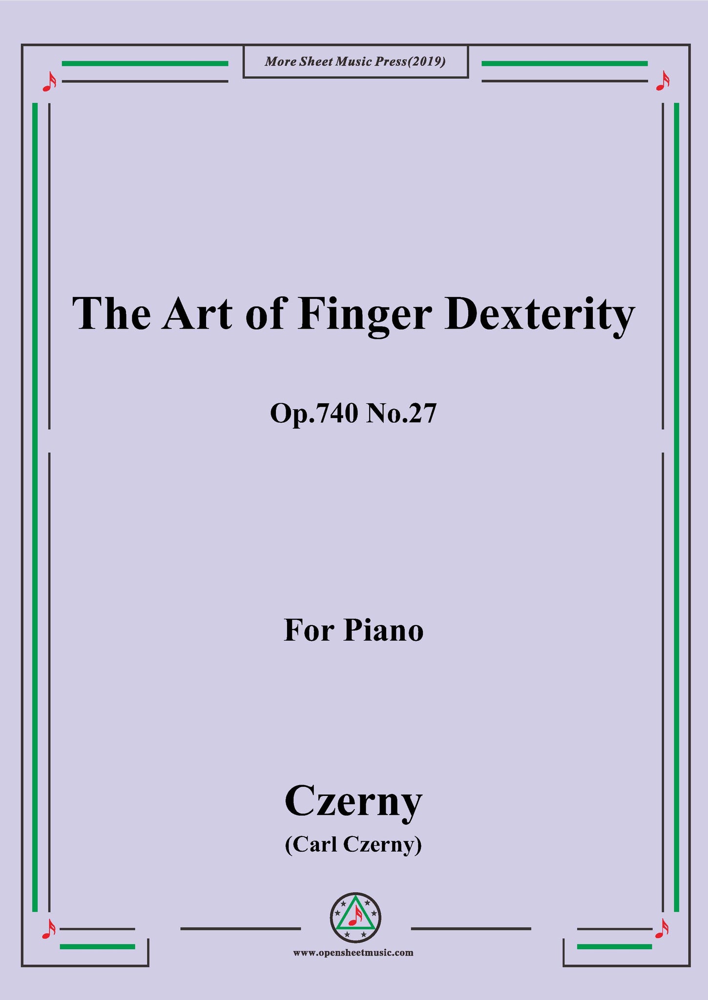 Czerny The Art of Finger Dexterity Op.740 No.27 for Piano Open