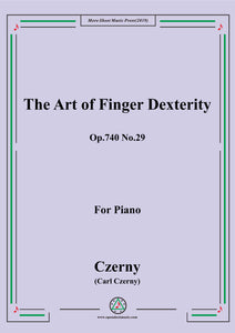 Czerny-The Art of Finger Dexterity,Op.740 No.29,for Piano