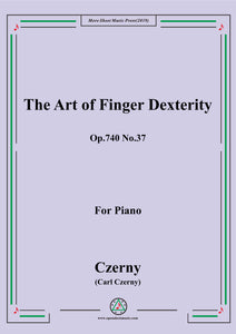 Czerny-The Art of Finger Dexterity,Op.740 No.37,for Piano