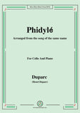 Duparc-Phidylé,for Cello and Piano