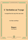 Duparc-L'invitation au voyage,for Flute and Piano