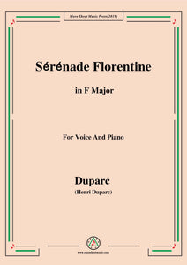 Duparc-Sérénade Florentine