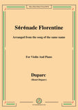 Duparc-Sérénade Florentine,for Violin and Piano