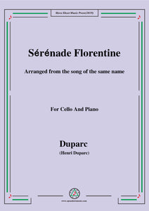 Duparc-Sérénade Florentine,for Cello and Piano