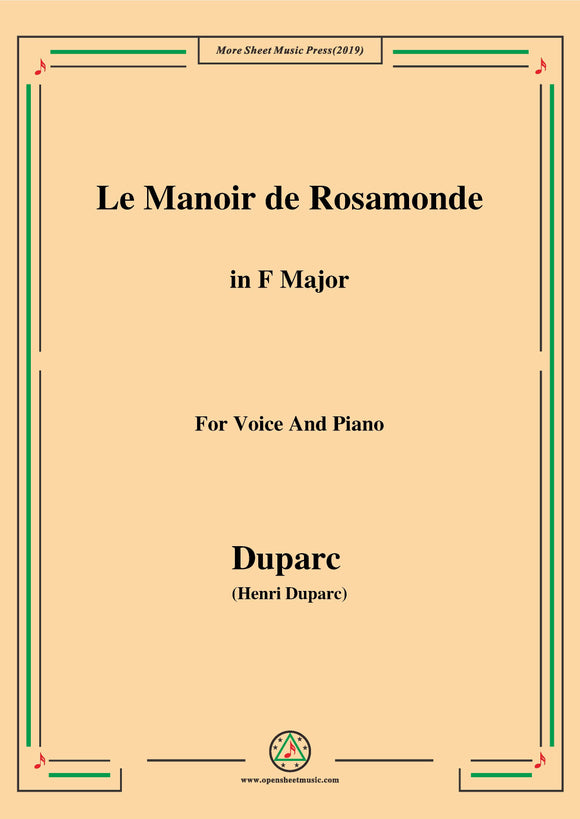 Duparc-Le Manoir de Rosamonde