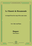 Duparc-Le Manoir de Rosamonde,for Cello and Piano