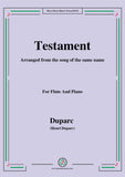 Duparc-Testament,for Flute and Piano