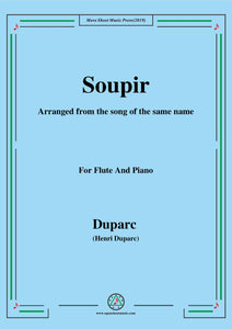 Duparc-Soupir,for Flute and Piano