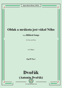 Dvořák-Oblak a mrákota jest vůkol Něho,in G Major