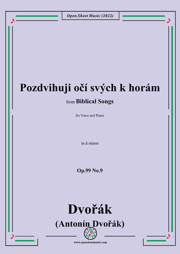 Dvořák-Pozdvihuji očí svých k horám,in d minor,Op.99 No.9