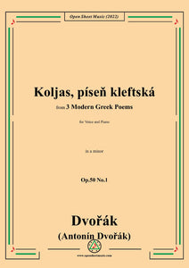 Dvořák-Koljas,píseň kleftská,in a minor,Op.50 No.1