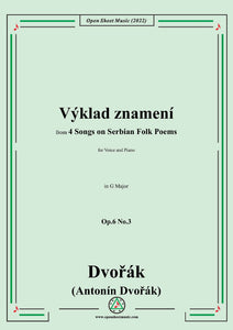 Dvořák-Výklad znamení,in G Major,Op.6 No.3