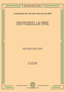 Falvo-Dicitencello vuie,for Violin and Piano