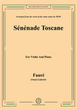 Fauré-Sénénade Toscane,for Violin and Piano