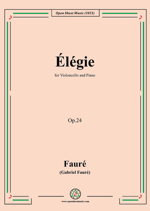 Fauré-Élégie,Op.24