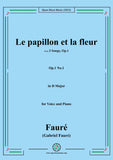 Fauré-Le papillon et la fleur,Op.1 No.2,from '2 Songs,Op.1',in D Major