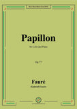Fauré-Papillon,Op.77,for Cello and Piano