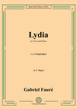 Fauré-Lydia,in F Major,Op.4 No.2,from '2 Songs,Op.4'