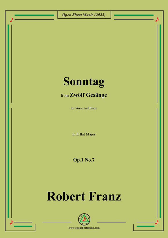 Franz-Sonntag,in E flat Major,Op.1 No.7