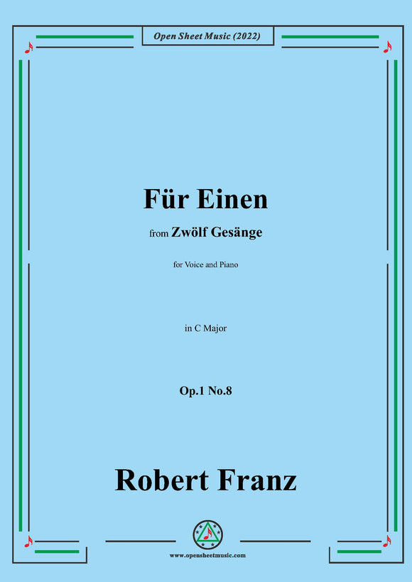 Franz-Fur Einen,in C Major,Op.1 No.8