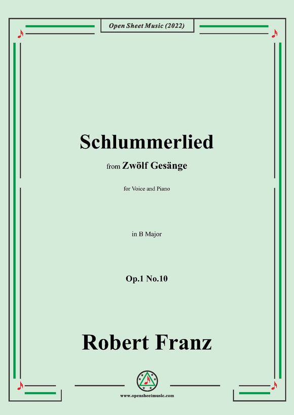 Franz-Schlummerlied,Op.1 No.10