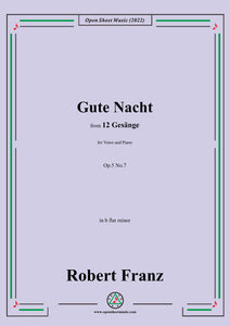 Franz-Gute Nacht,in b flat minor,Op.5 No.7