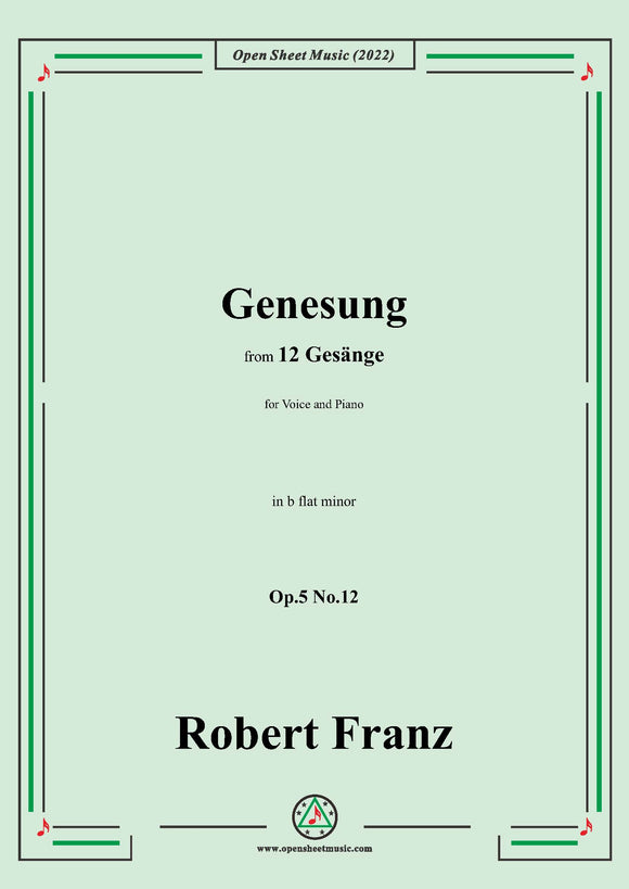 Franz-Genesung,in b flat minor,Op.5 No.12